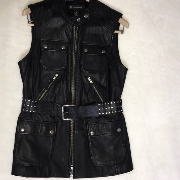 Faux leather belted vest - Picture 1 of 1